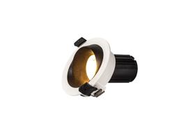 DM201133  Bonia 10 Dimmable Tridonic 10W 632lm 2700K 24°, White/Black 27° Angled Round Downlight , NO DRIVER REQUIRED, 5yrs Warranty